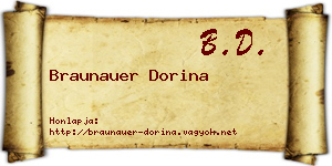 Braunauer Dorina névjegykártya
